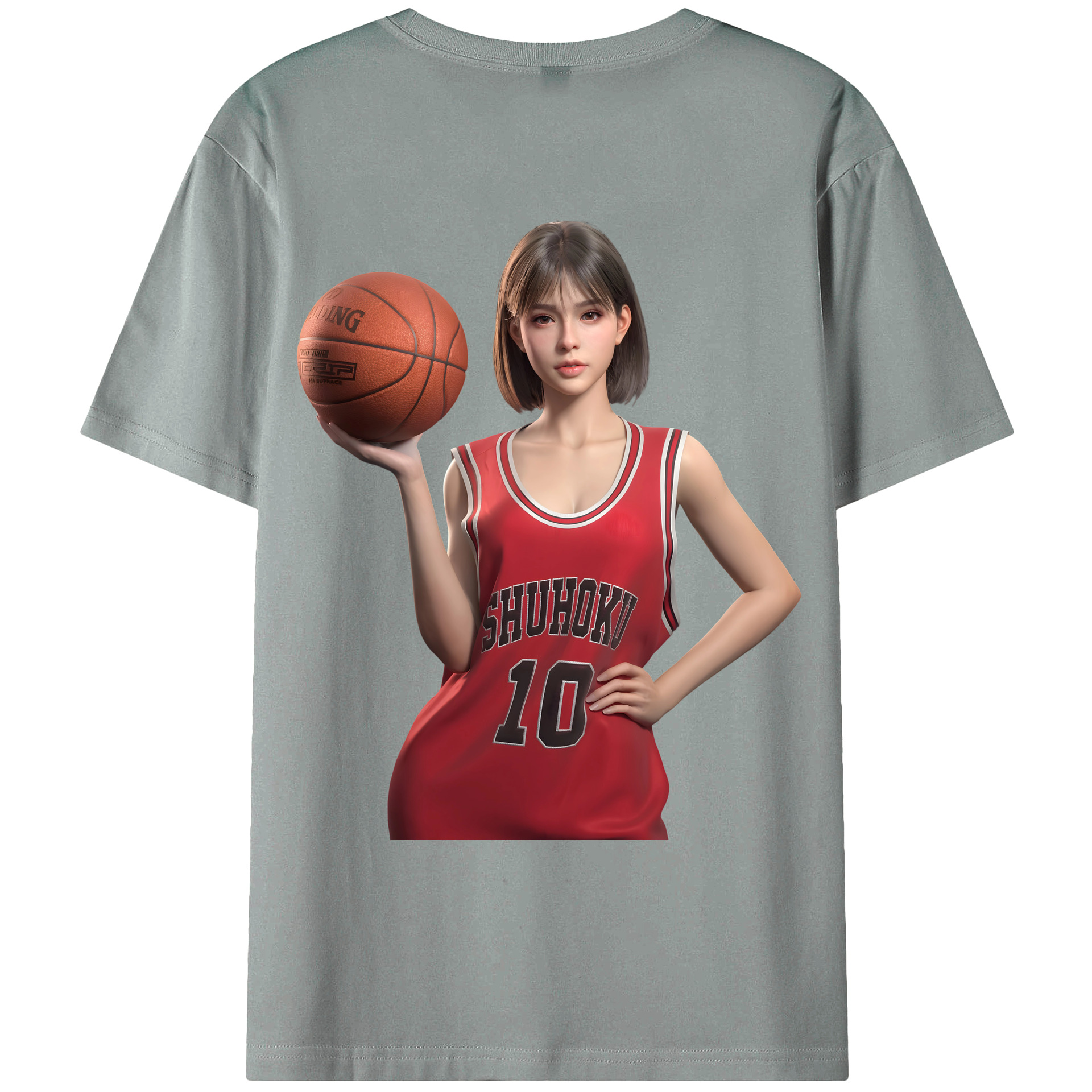 （画像用） SLAM DUNK／スラムダンク 綿100％ メンズ半袖Tシャツ（バックプリント） 通気性